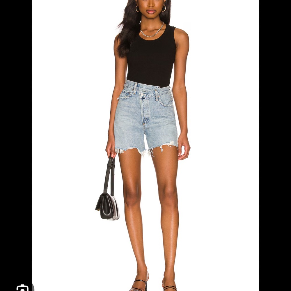 Agolde criss cross shorts